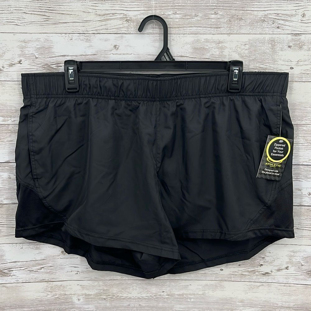 Women's Black Core Active Sport Workout Running Shorts Size XXL